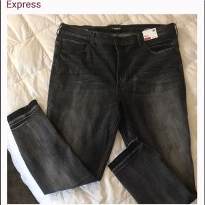 Black Express raw hemmed jeans- 18